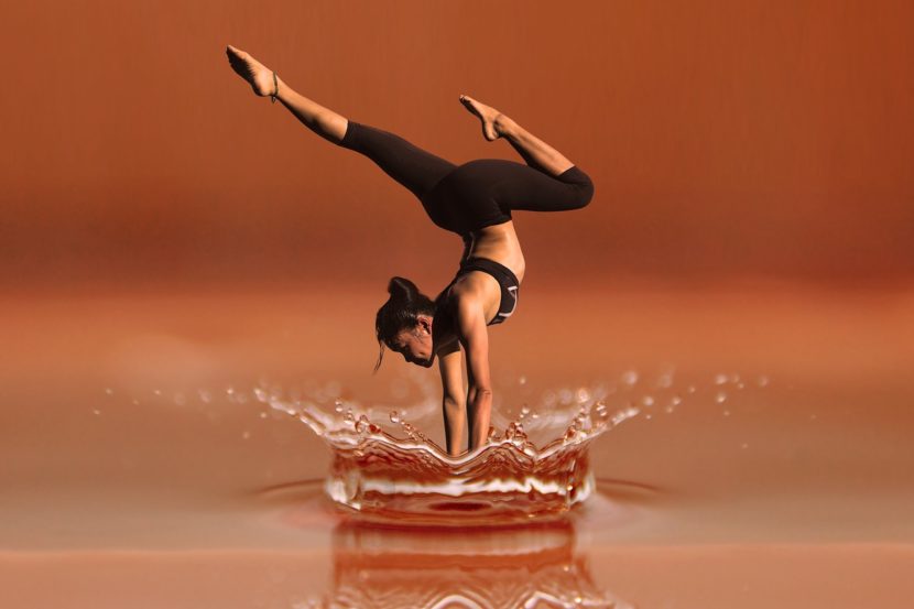 yoga girl dancing